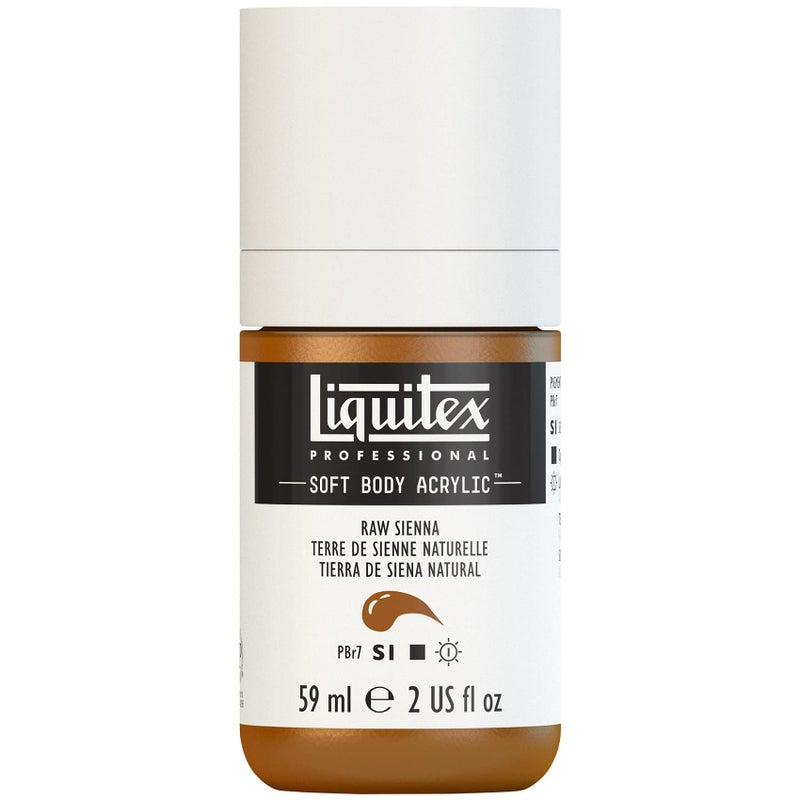 Liquitex Professional Soft Body Acrylic Paint, 59ml (2-oz) Bottle, Raw Sienna - Image 1